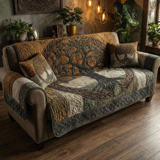 Woodland Lineage Quilted Sofa Cover NCU0NXD1571