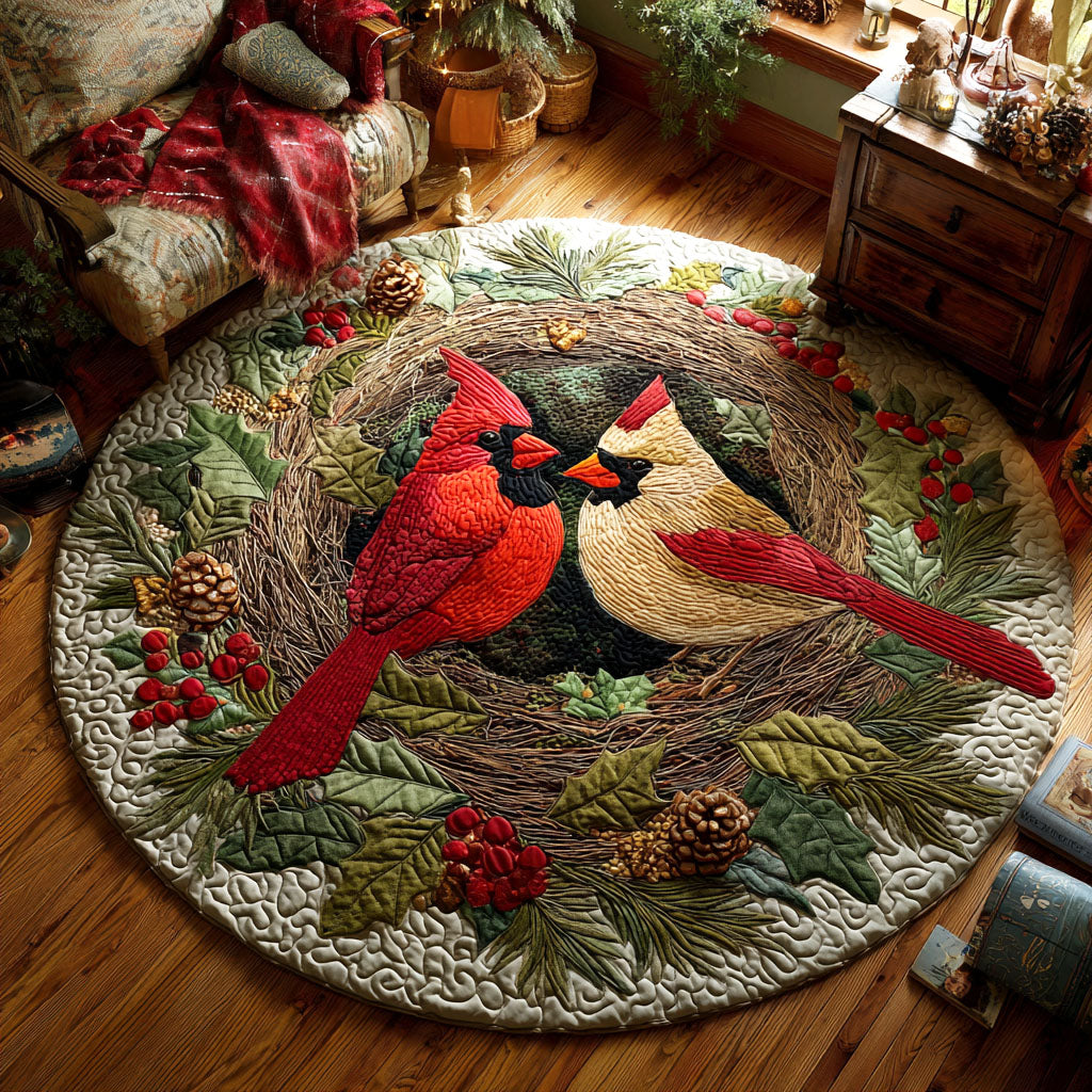 Woodland Melody Quilted Round Mat NCU0NTV674