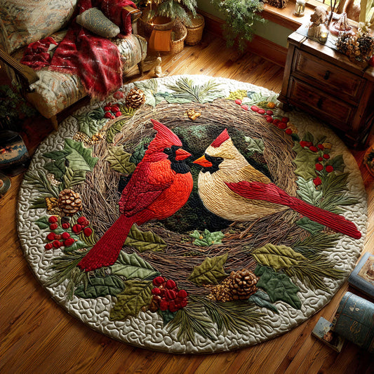 Woodland Melody Quilted Round Mat NCU0NTV674