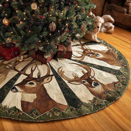 Woodland Moments Christmas Quilted Tree Skirt NCU0NNT2512