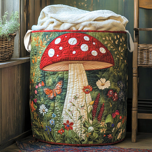 Woodland Mushroom Quilted Laundry Basket NCU0NNL212
