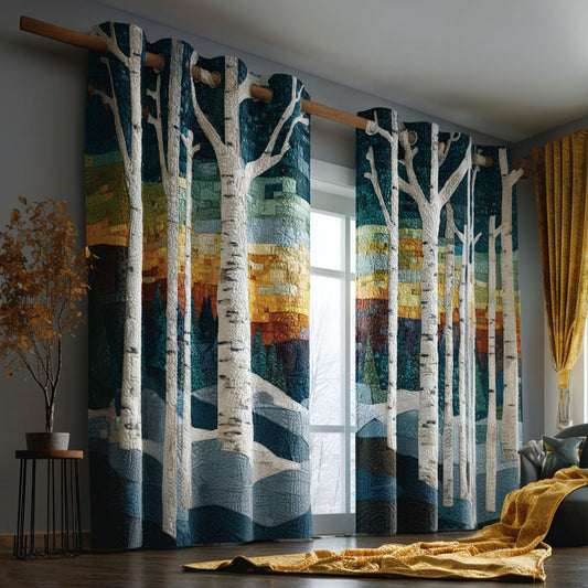 Woodland Panorama Quilted Curtains NCU0PTT2231