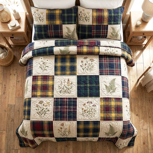 Woodland Patchwork 3-Piece Quilted Bedding Set NCU0NTV1002