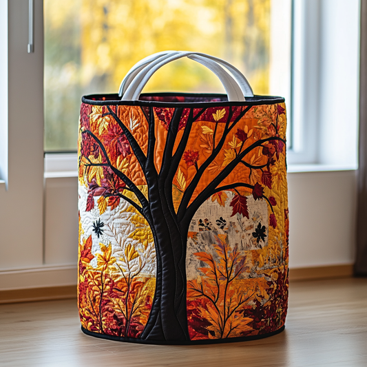 Woodland Path Quilted Laundry Basket NCU0DDK872