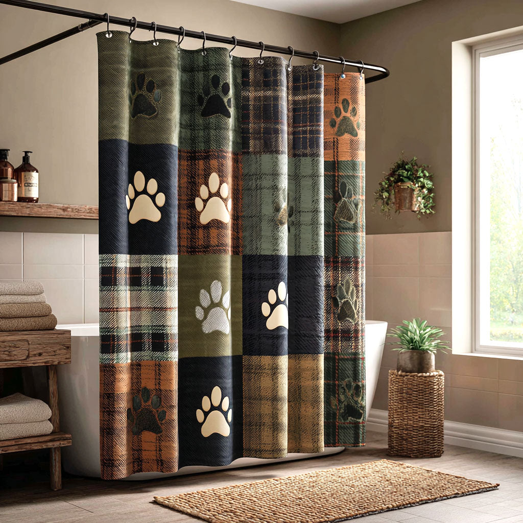 Woodland Paw Shower Curtain NCU0NTV876