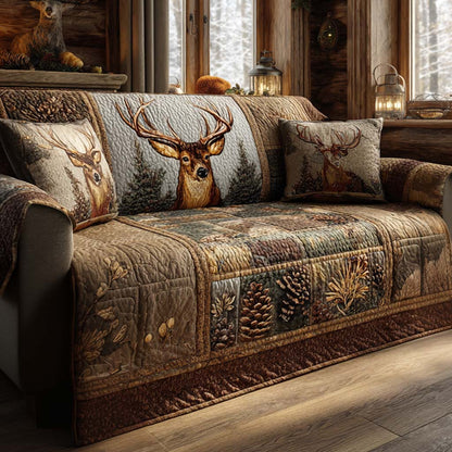 Woodland Pride Quilted Sofa Cover NCU0NXD977