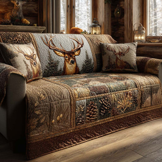 Woodland Pride Quilted Sofa Cover NCU0NXD977