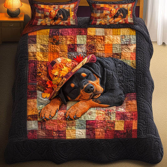 Woodland Pup Comfort 3-Piece Quilted Bedding Set NCU0NNT751