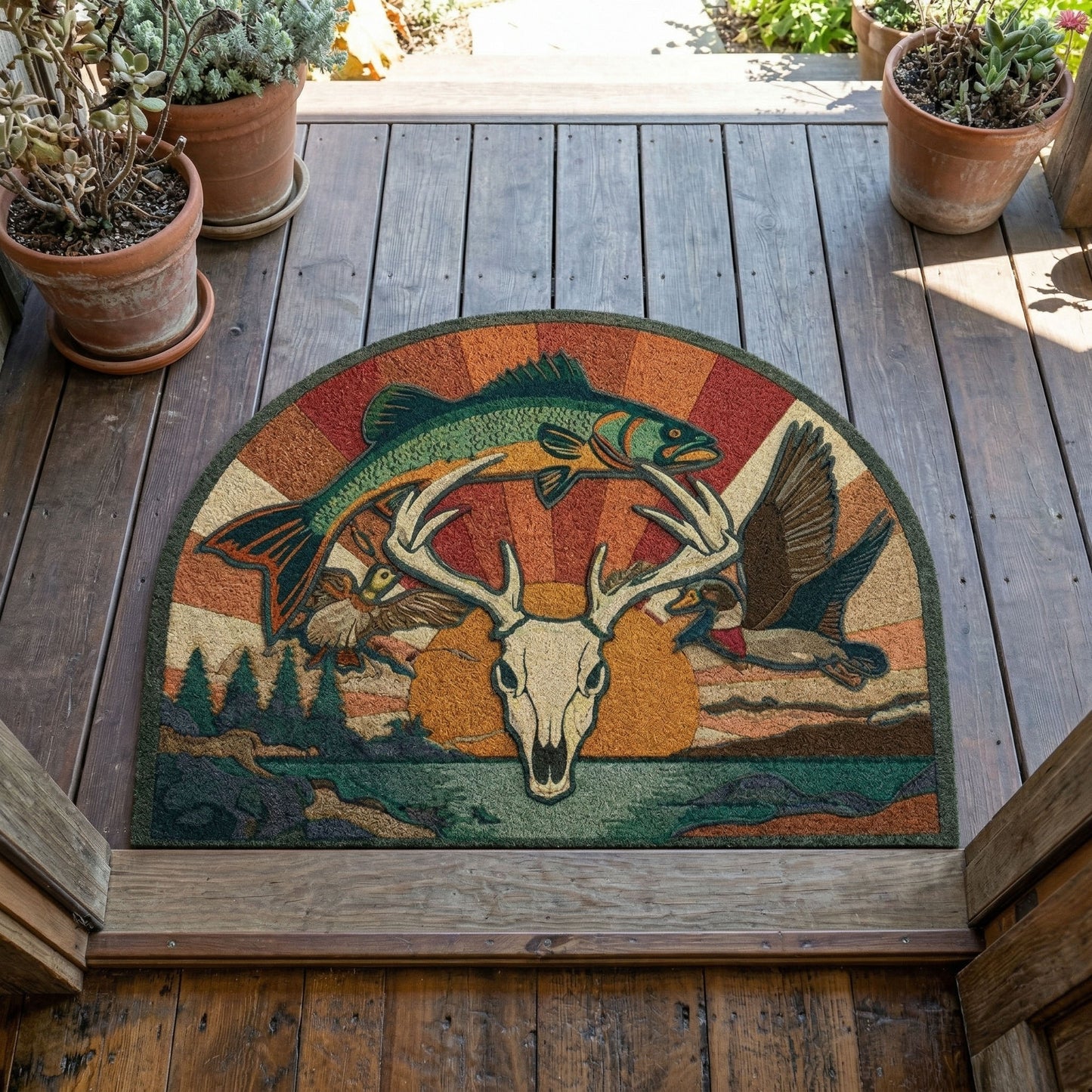 Woodland Scene Custom Shape Doormat NCU0NNT3116
