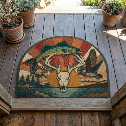 Woodland Scene Custom Shape Doormat NCU0NNT3116