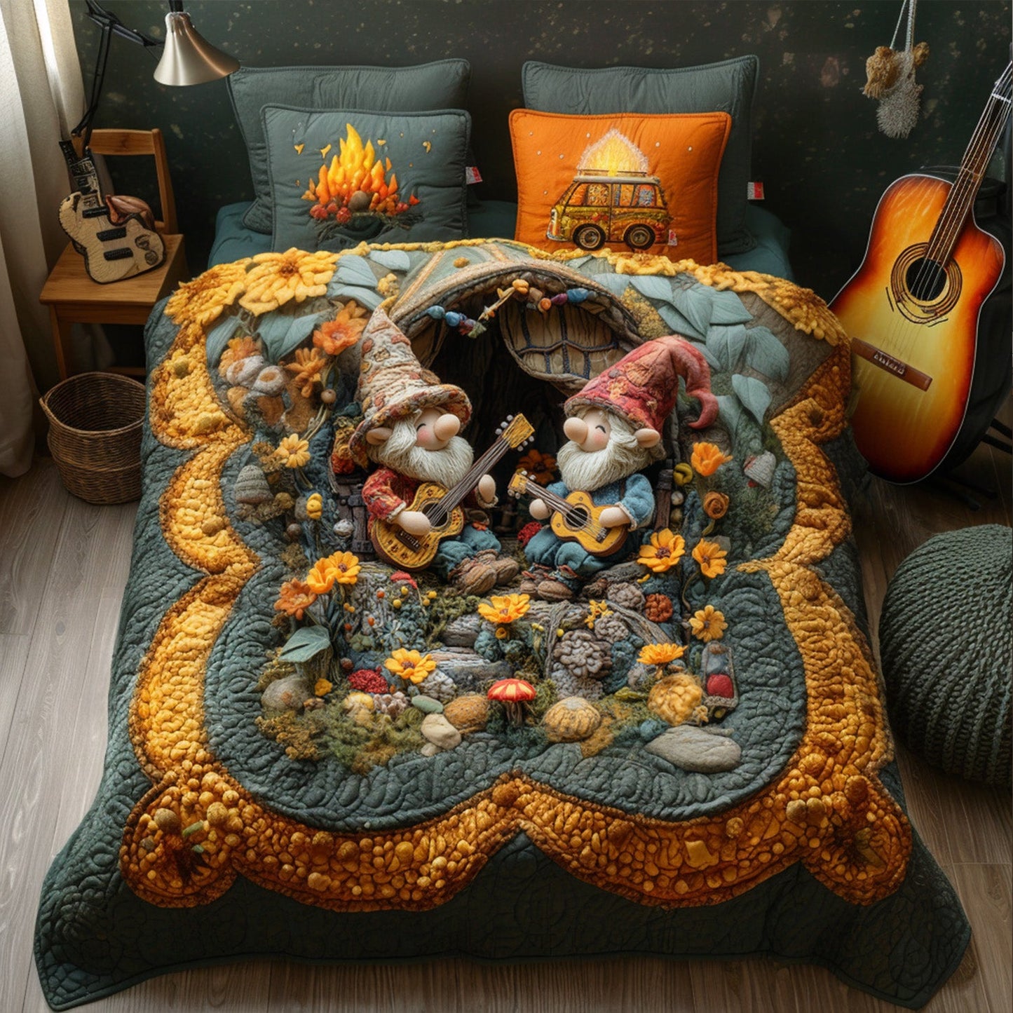 Woodland Serenade 3-Piece Quilted Bedding Set NCU0PTT095