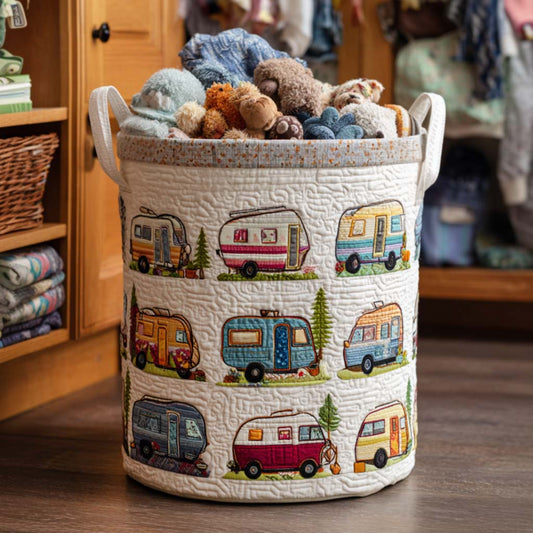 Woodland Trails Quilted Laundry Basket NCU0NNT1486
