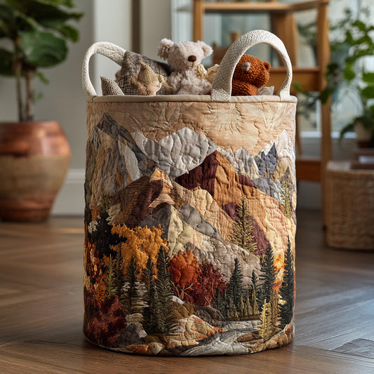 Woodland Whisper Quilted Laundry Basket NCU0DV800