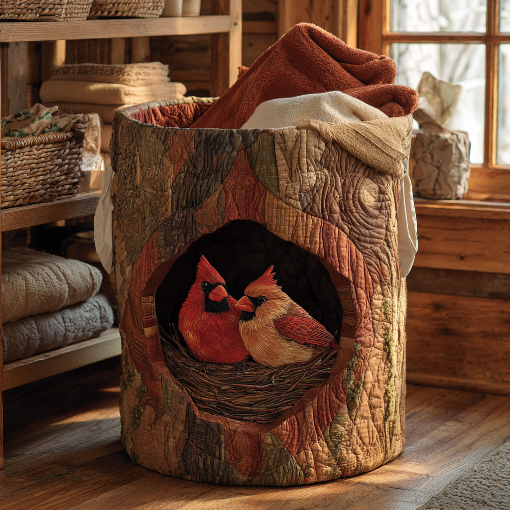 Woodland Whisper Quilted Laundry Basket NCU0NTV671