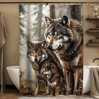 Woodland Wolfs Shower Curtain NCU0DQQ0209