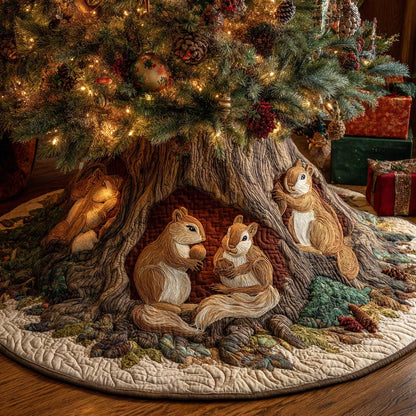 Woodland Wonder Christmas Quilted Tree Skirt NCU0NNT2513