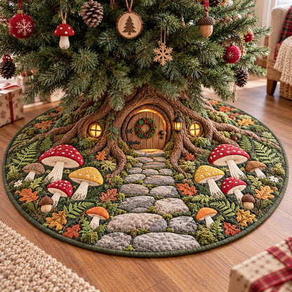 Woodland Wonder Christmas Quilted Tree Skirt NCU0NTD2277