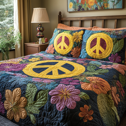 Woodstock Bloom 3-Piece Quilted Bedding Set NCU0PVL351