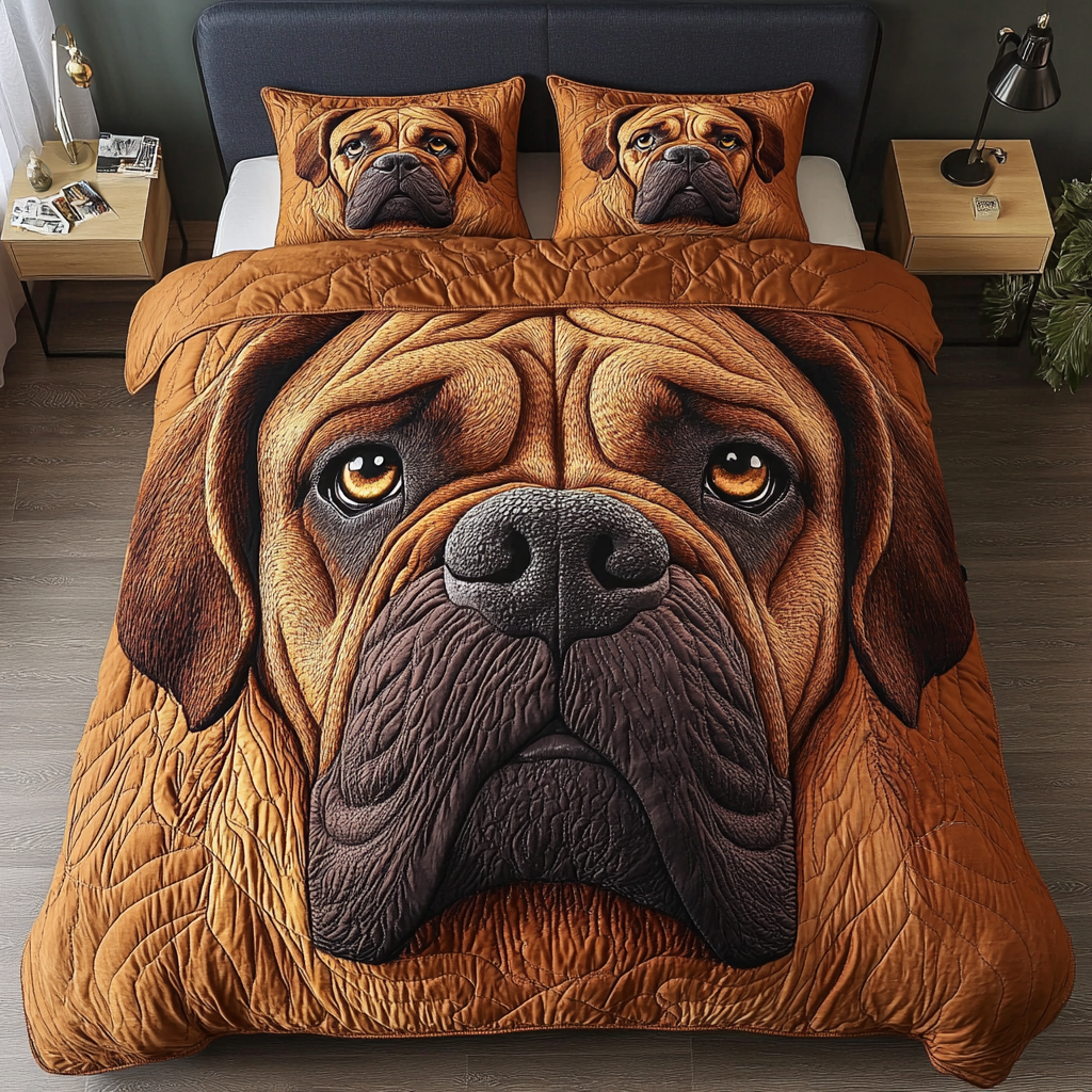 Woof Wrap 3-Piece Quilted Bedding Set NCU0NVH796