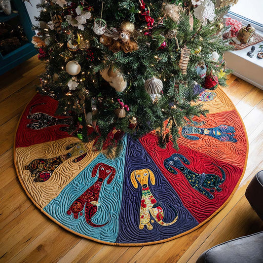 Woof and Wonder Christmas Quilted Tree Skirt NCU0PTT1477