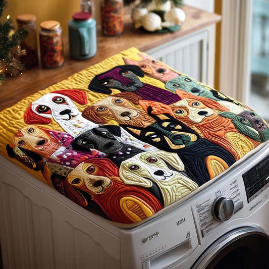 Woof and Whimsy Quilted Washer and Dryer Cover NCU0PTT1436
