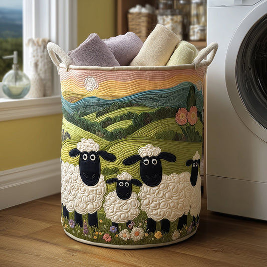 Wool Friends Quilted Laundry Basket NCU0TH3029