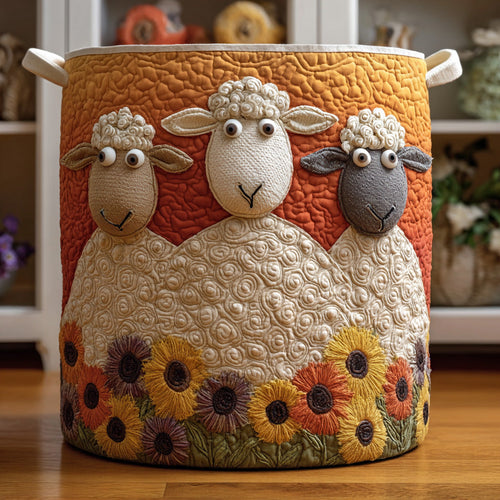 Sheep Quilted Laundry Basket NCU0QN029