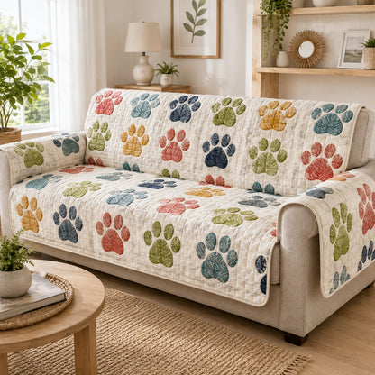 Woven Chroma Strides Quilted Sofa Cover NCU0PVL1021