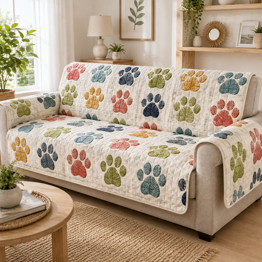 Woven Chroma Strides Quilted Sofa Cover NCU0PVL1021