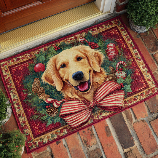 Wreath Golden Retriever Doormat NCU0HH654