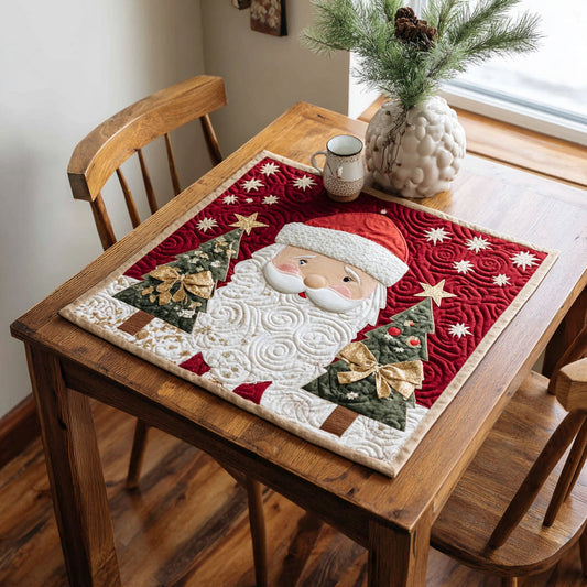 Wreath Santa Claus Quilted Table Topper NCU0HNH151
