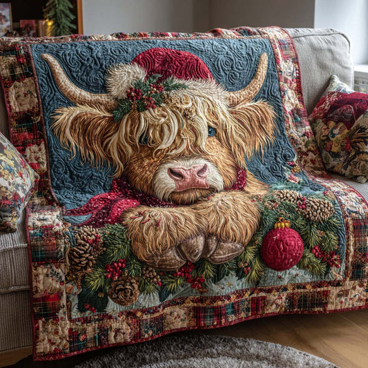 Xmas Cow Quilted Blanket NCU0NNT2631