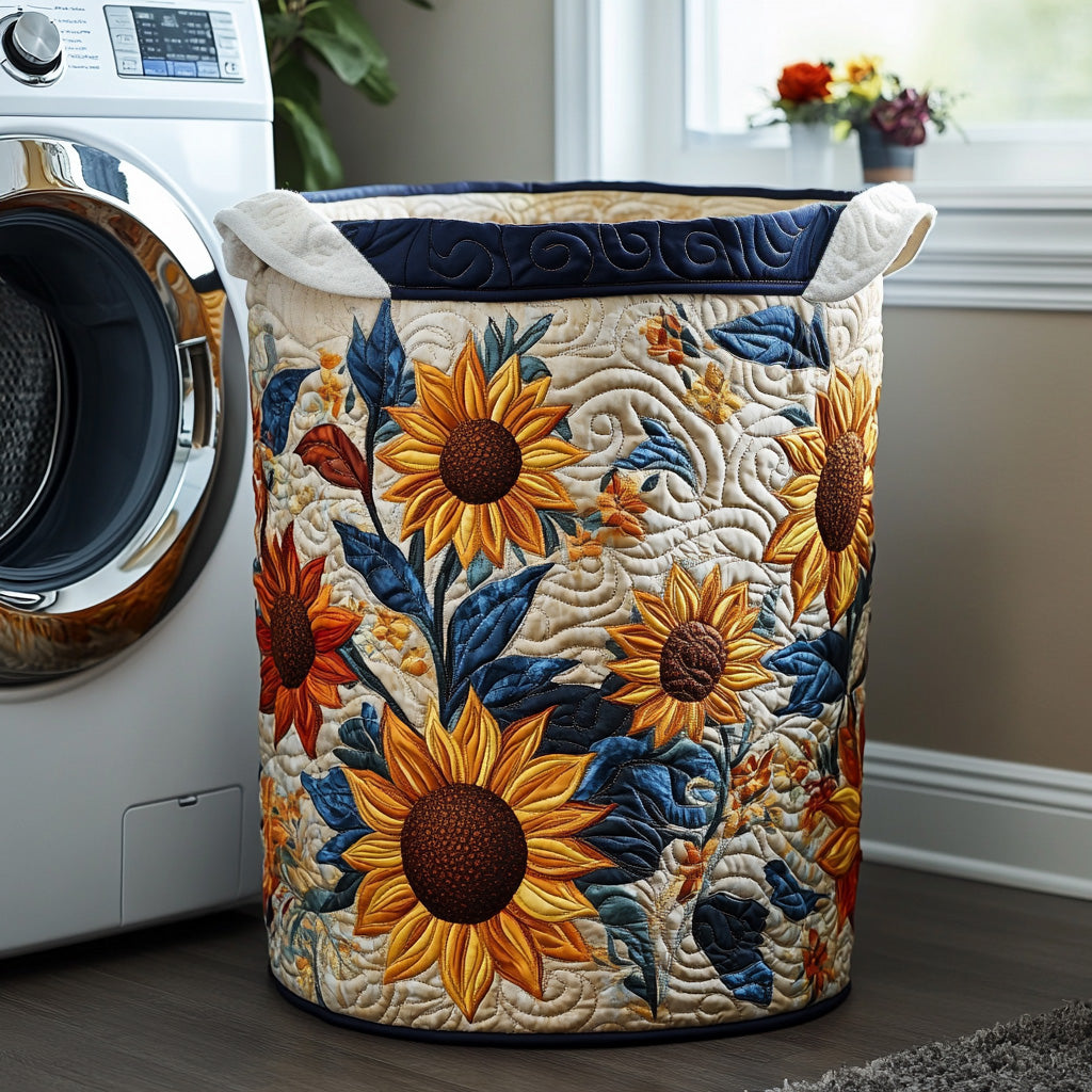 Yellow Bliss Quilted Laundry Basket NCU0DV587