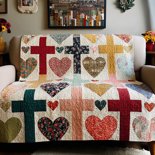 Yes He Loves Me Quilted Blanket NCU0LDH325