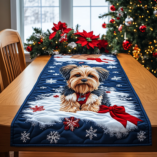 Yorkie Bliss Quilted Table Runner NCU0DDK1524