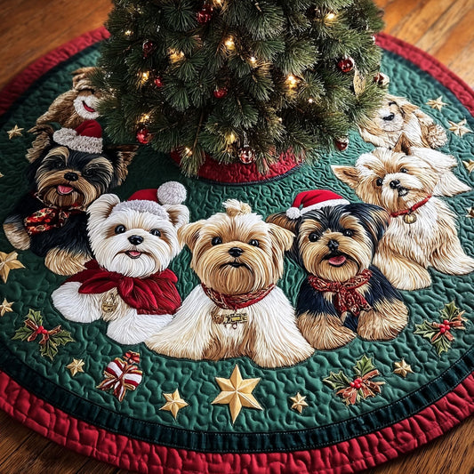 Dog Christmas Quilted Tree Skirt NCU0QN054