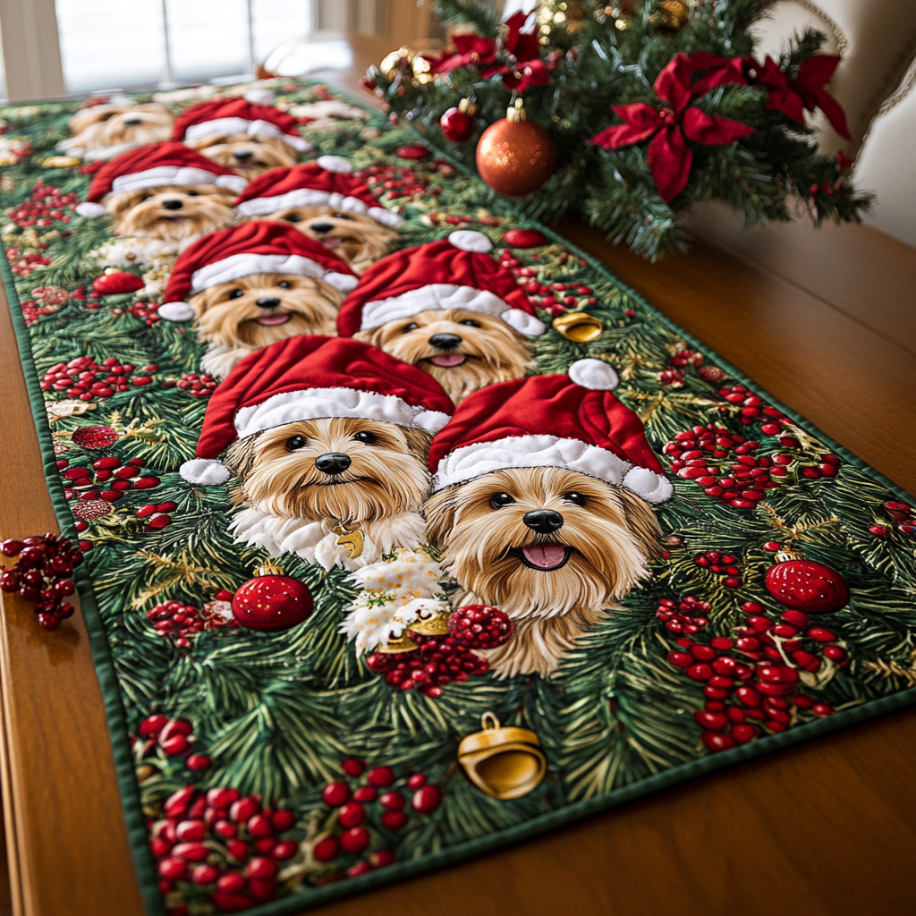 Yorkie Spirit Quilted Table Runner NCU0DDK1520