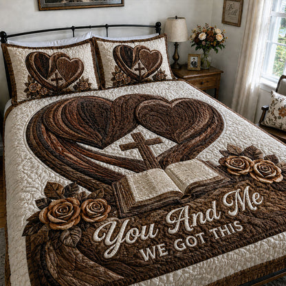 You And Me 3-Piece Quilted Bedding Set NCU0PTT3393