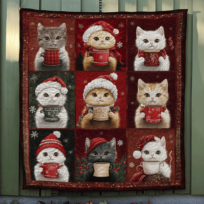 Yuletide Cats Quilted Blanket NCU0TL1263