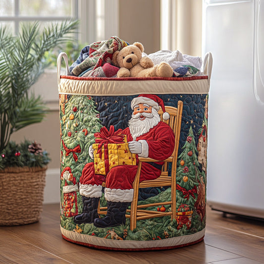 Yuletide Charm Quilted Laundry Basket NCU0DV833