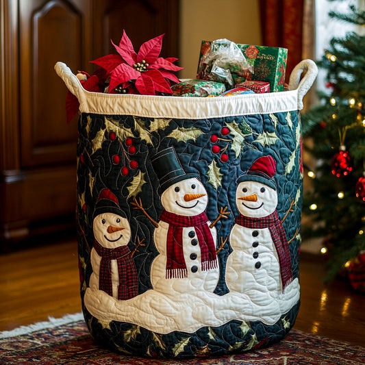 Yuletide Chill Quilted Laundry Basket NCU0PTT1330