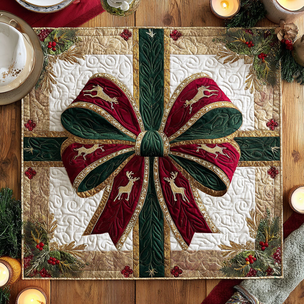 Yuletide Grace Quilted Table Topper NCU0NTV098