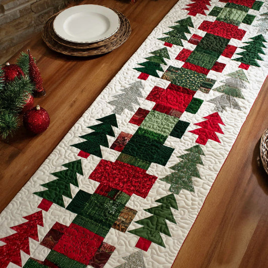 Yuletide Pine Quilted Table Runner NCU0PTT1373