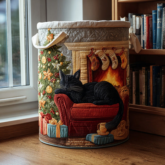 Yuletide Rest Quilted Laundry Basket NCU0PVL691