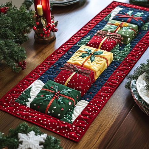 Yuletide Spark Quilted Table Runner NCU0DV1059