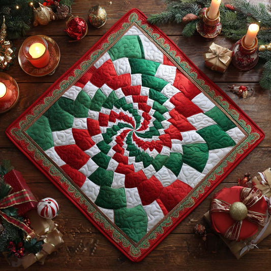 Yuletide Swirl Quilted Table Topper NCU0NXD242