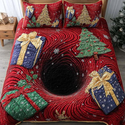 Yuletide Symphony 3-Piece Quilted Bedding Set NCU0PTT1565