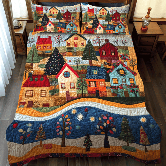 Yuletide Warmth 3-Piece Quilted Bedding Set NCU0PD753