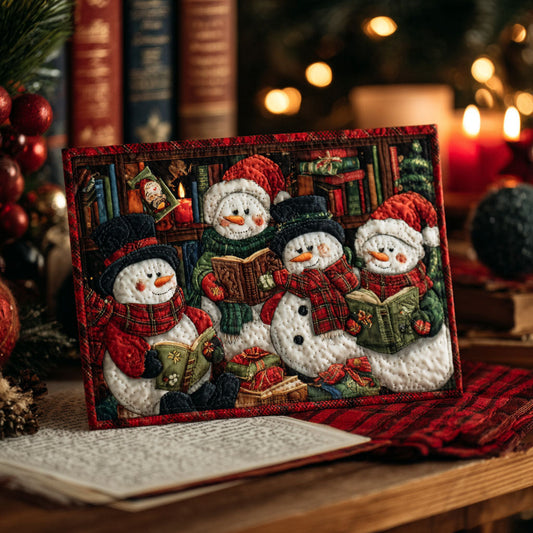 Yuletide Warmth Quilted Fabric Postcard NCU0PTT2313