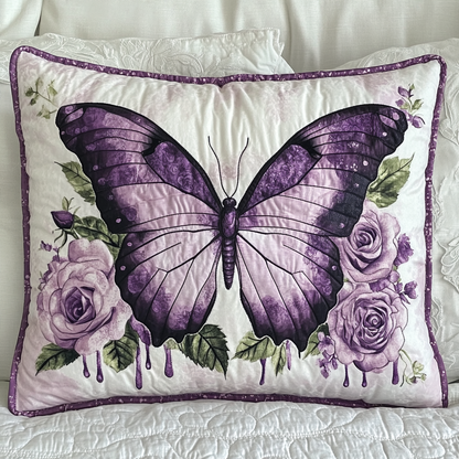 Butterfly Garden Quilted Bedding Pillow Case NCU0PVL134
